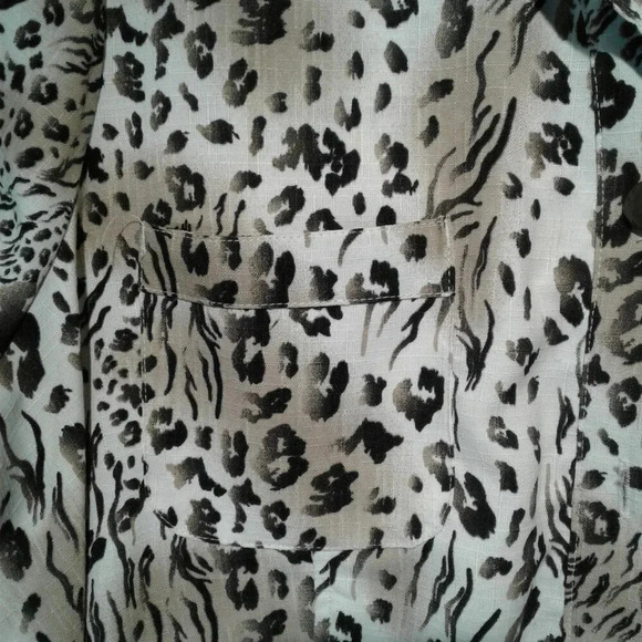 Leopard Print Short Sleeve Belted Tunic Top  Size 18W - Picture 4 of 13